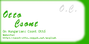 otto csont business card